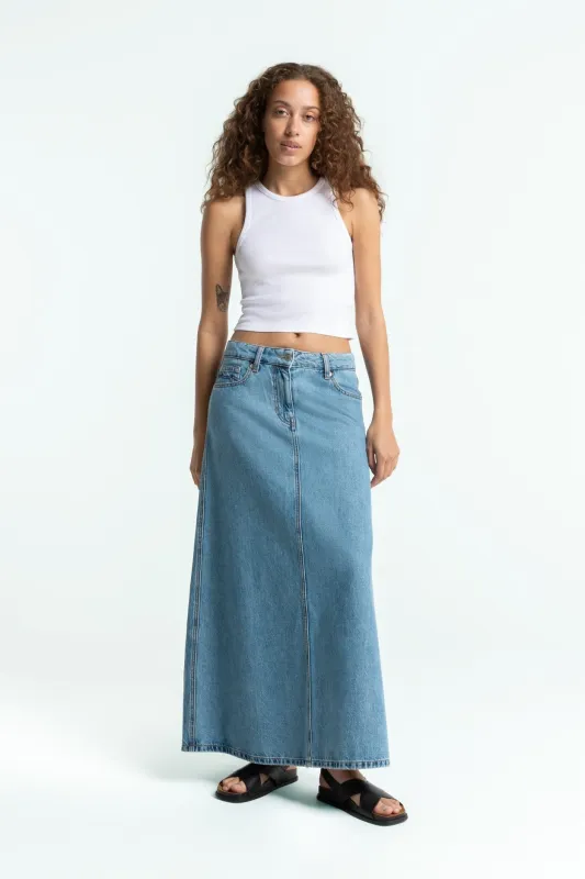 Amirah Maxi Denim Skirt Blue Reef Mid sold by Ivalo.com