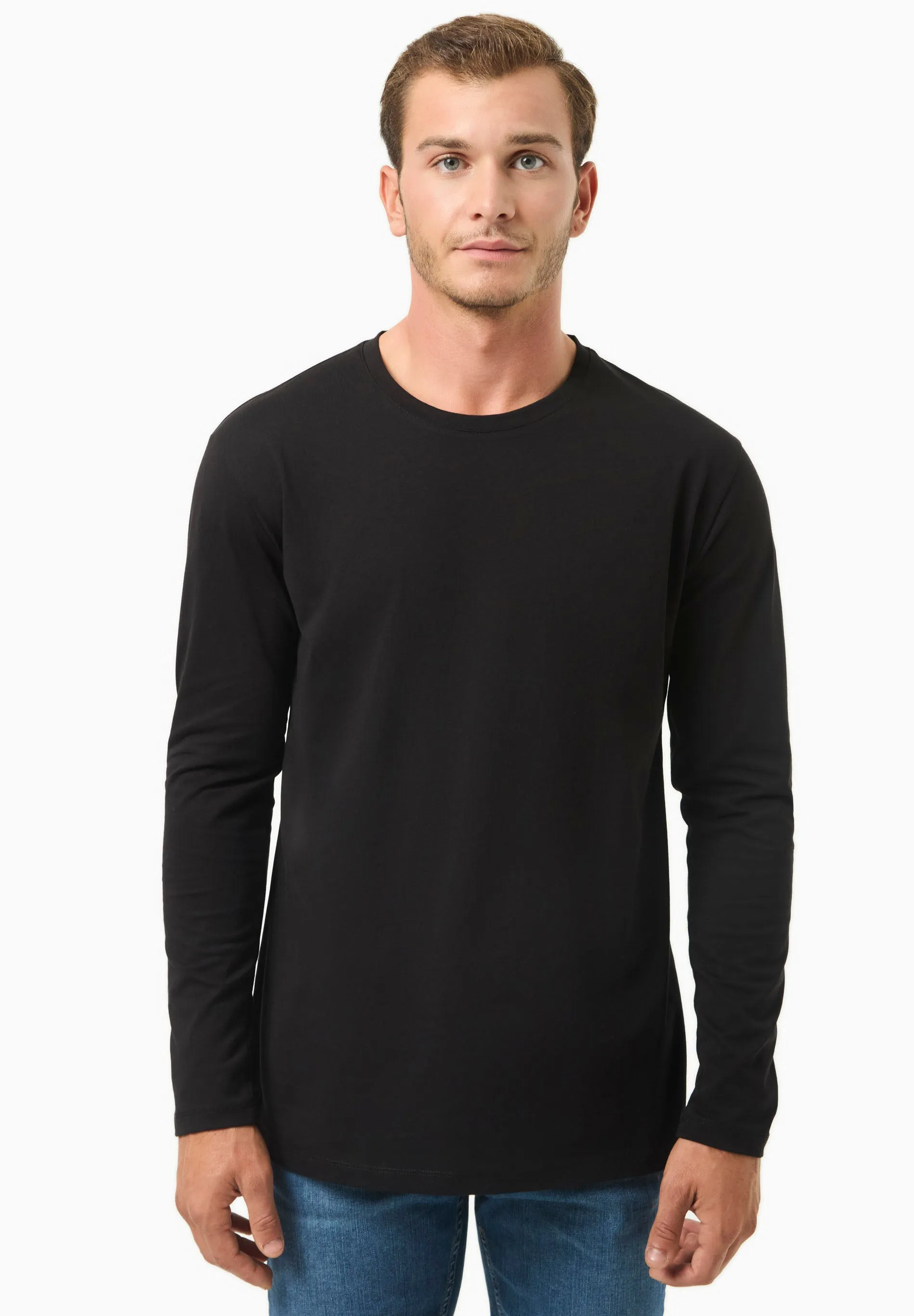 Men's Casual Long-Sleeved T-Shirt Black sold by Ivalo.com