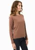 Women's Casual Long-Sleeved T-Shirt Cocoa Brown sold by Ivalo.com