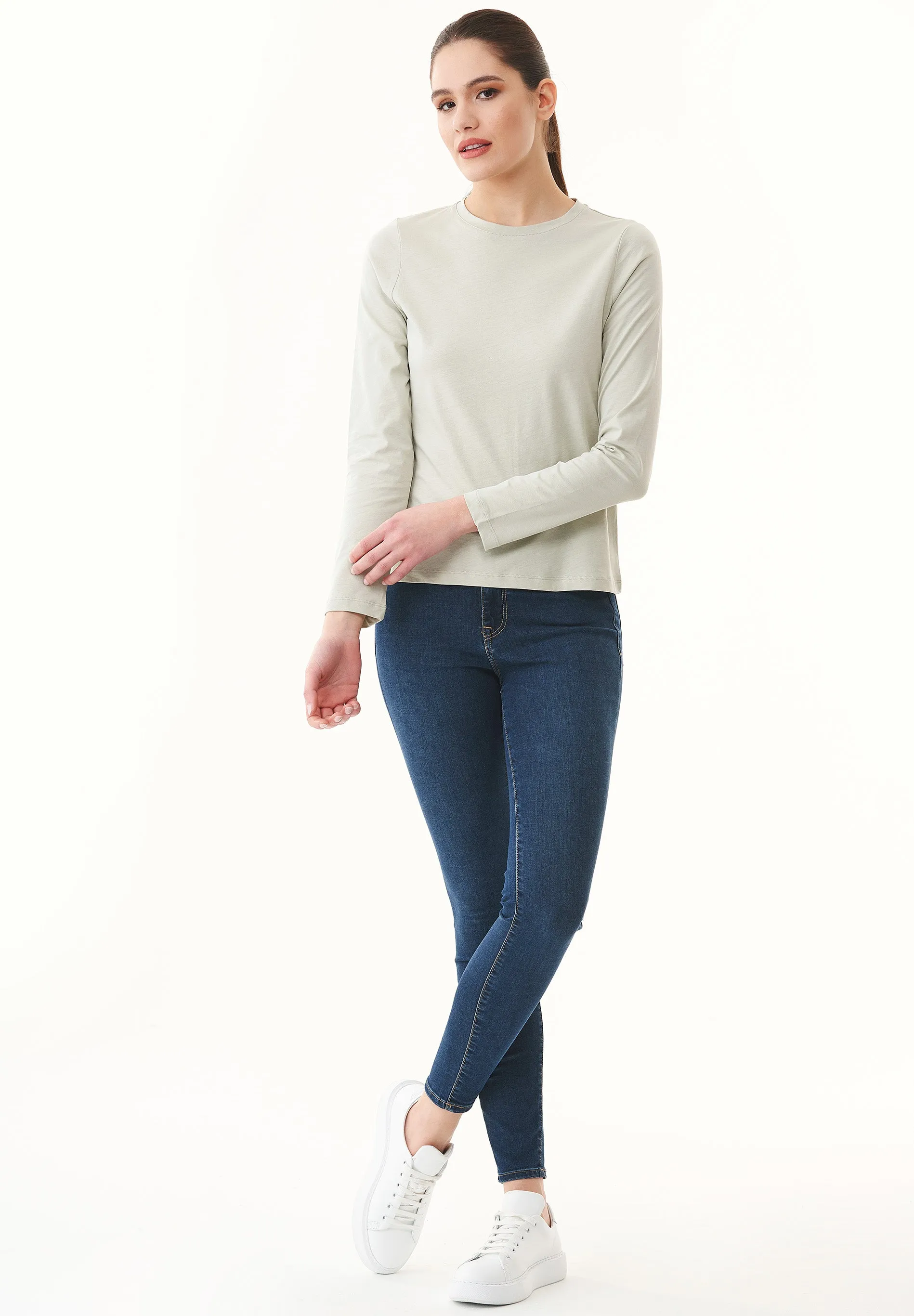 Women's Casual Long-Sleeved T-Shirt Olive Branch sold by Ivalo.com product image thumbnail 3