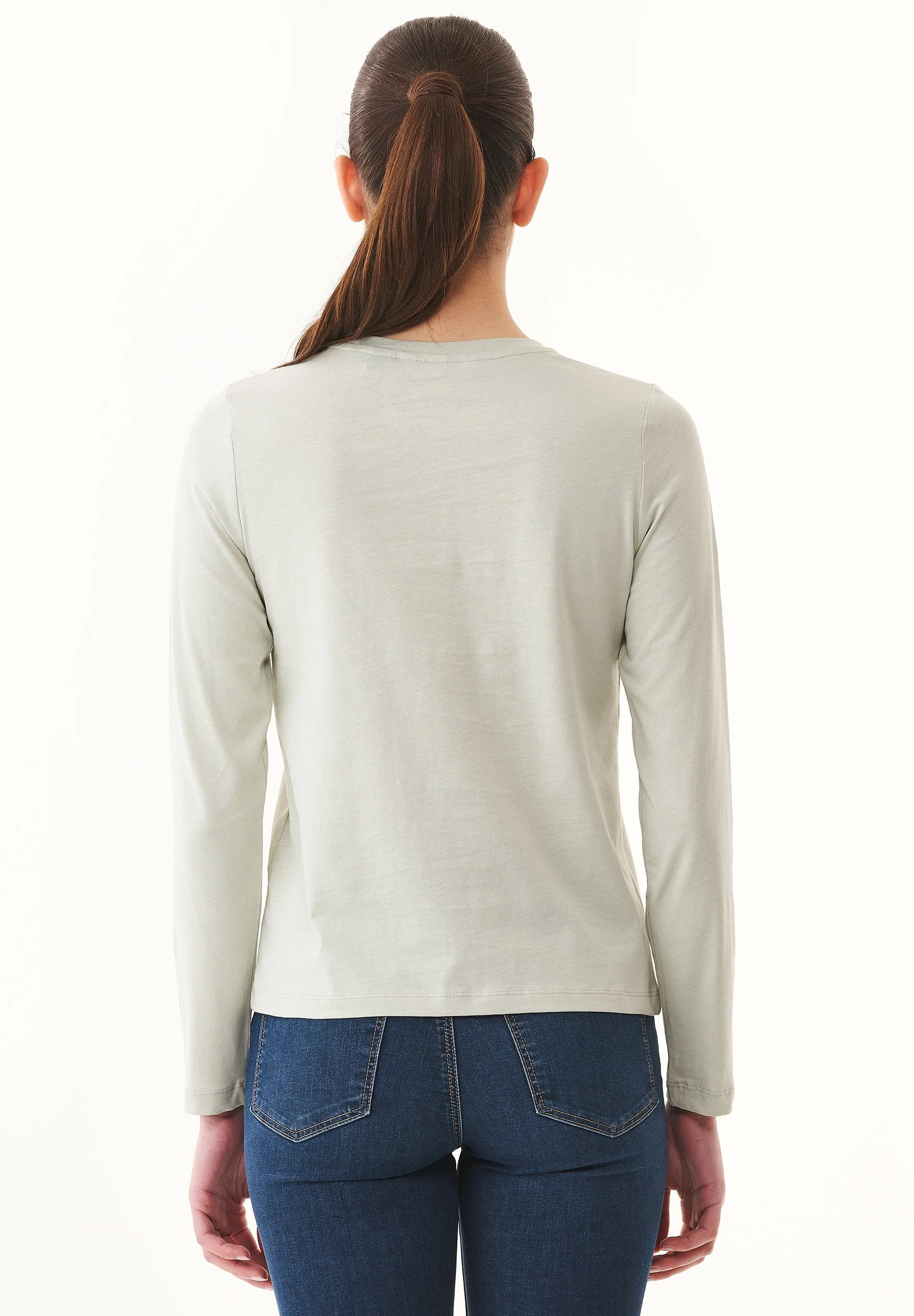 Women's Casual Long-Sleeved T-Shirt Olive Branch sold by Ivalo.com product image thumbnail 2