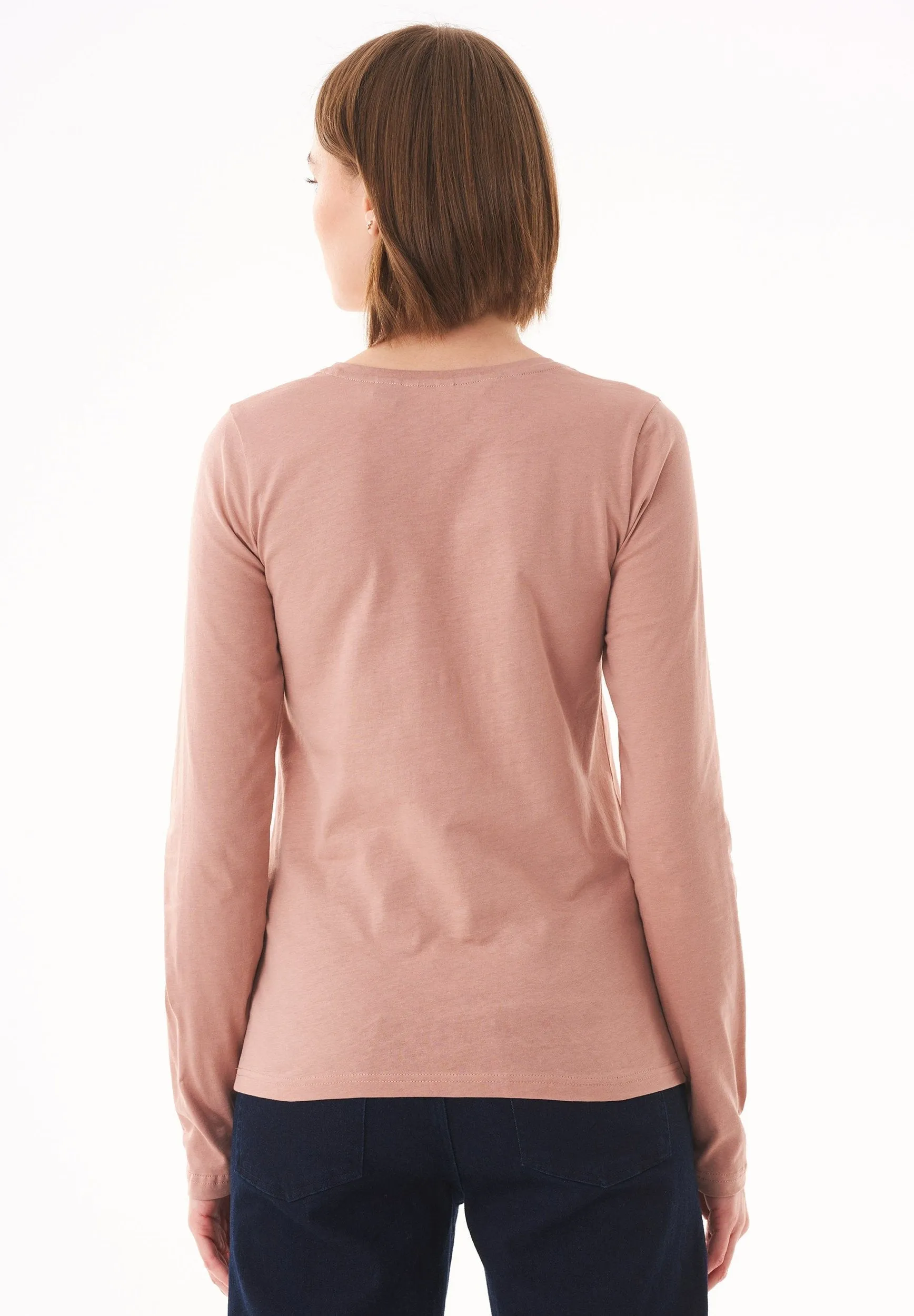 Women's Casual Long-Sleeved T-Shirt Misty Rose sold by Ivalo.com product image thumbnail 2