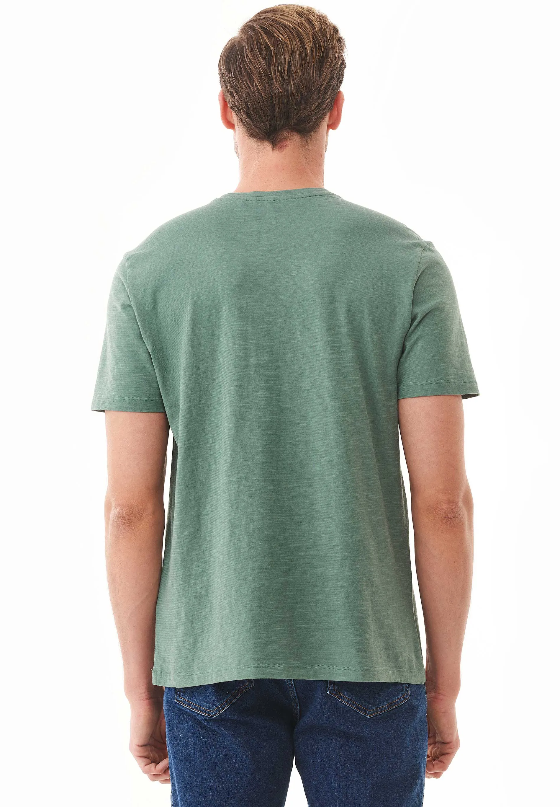 Men's Basic Round Neck T-Shirt Green Tea sold by Ivalo.com product image thumbnail 2