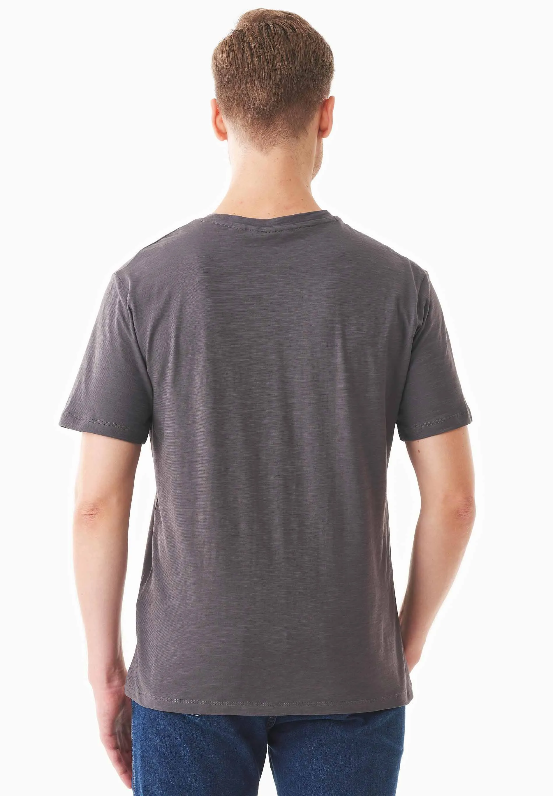 Men's Basic Round Neck T-Shirt Asphalt sold by Ivalo.com product image thumbnail 2