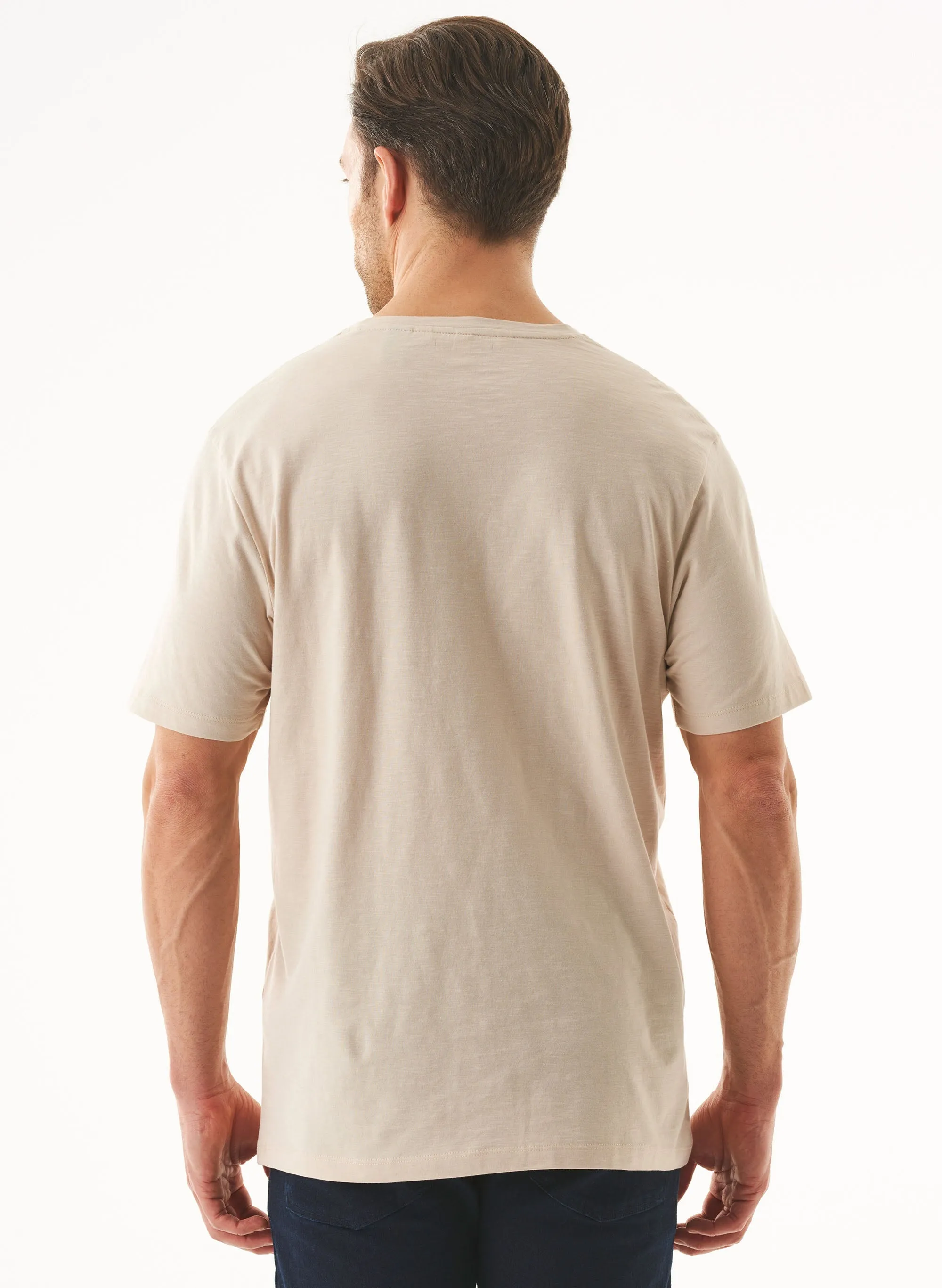 Men's Basic Round Neck T-Shirt Stone sold by Ivalo.com product image thumbnail 2