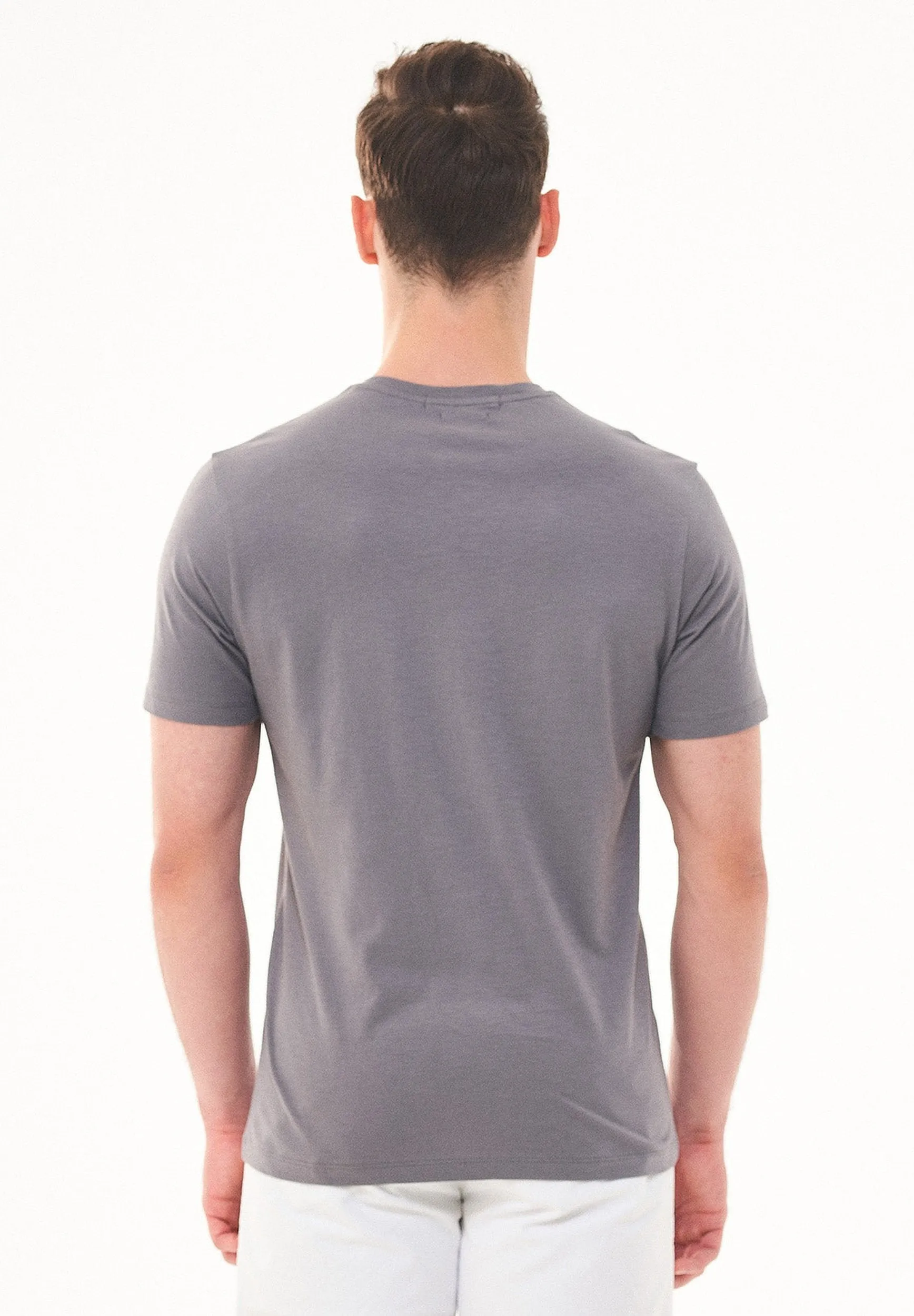 Men's Basic Round Neck T-Shirt Shadow sold by Ivalo.com product image thumbnail 2