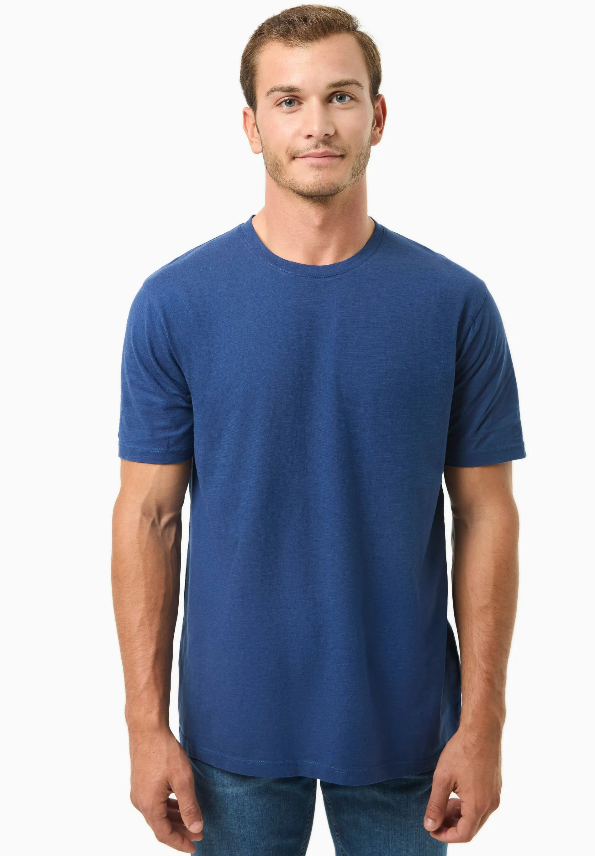 Men's Basic Round Neck T-Shirt Navy sold by Ivalo.com