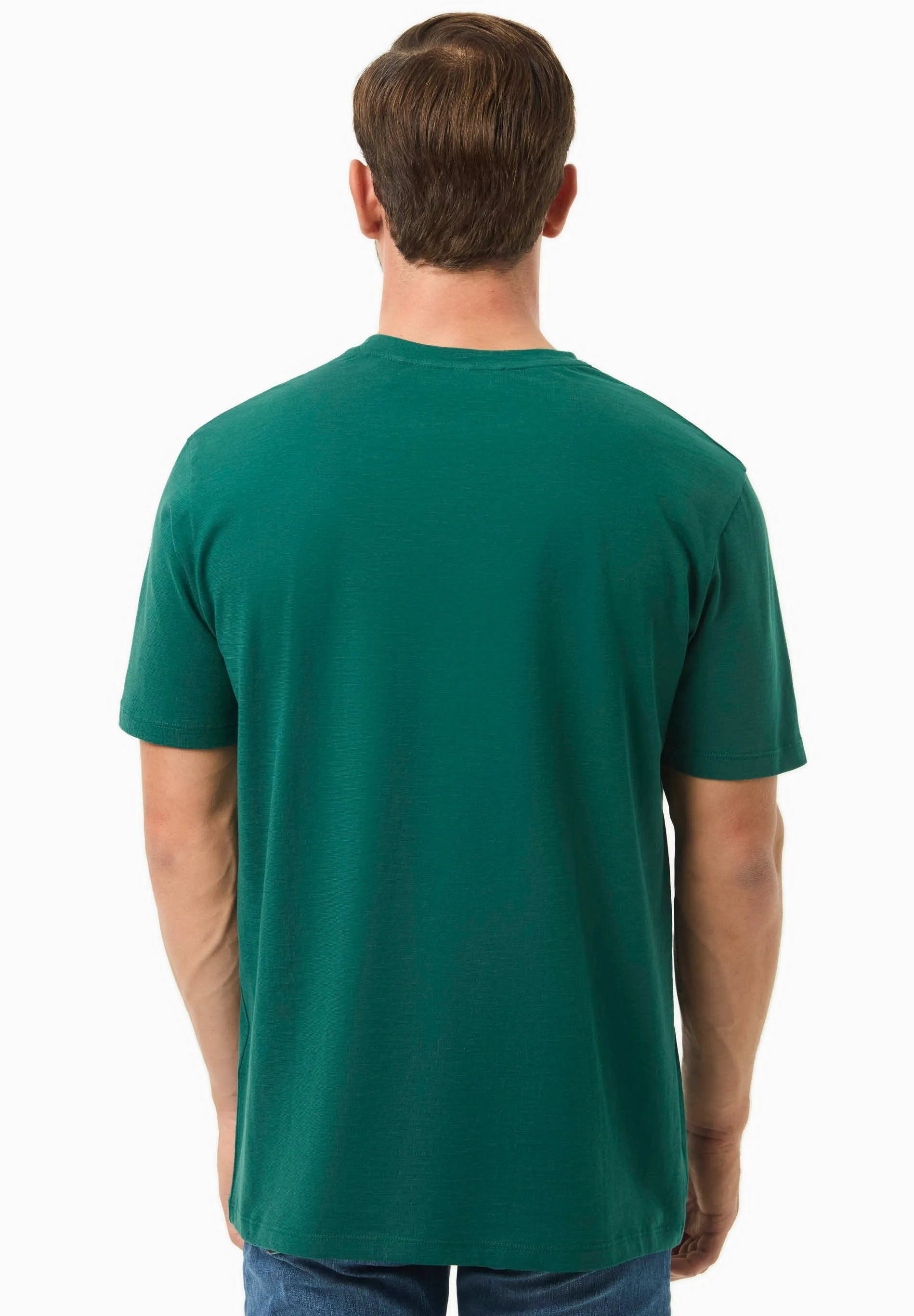 Men's Basic Round Neck T-Shirt Deep Emerald sold by Ivalo.com product image thumbnail 2