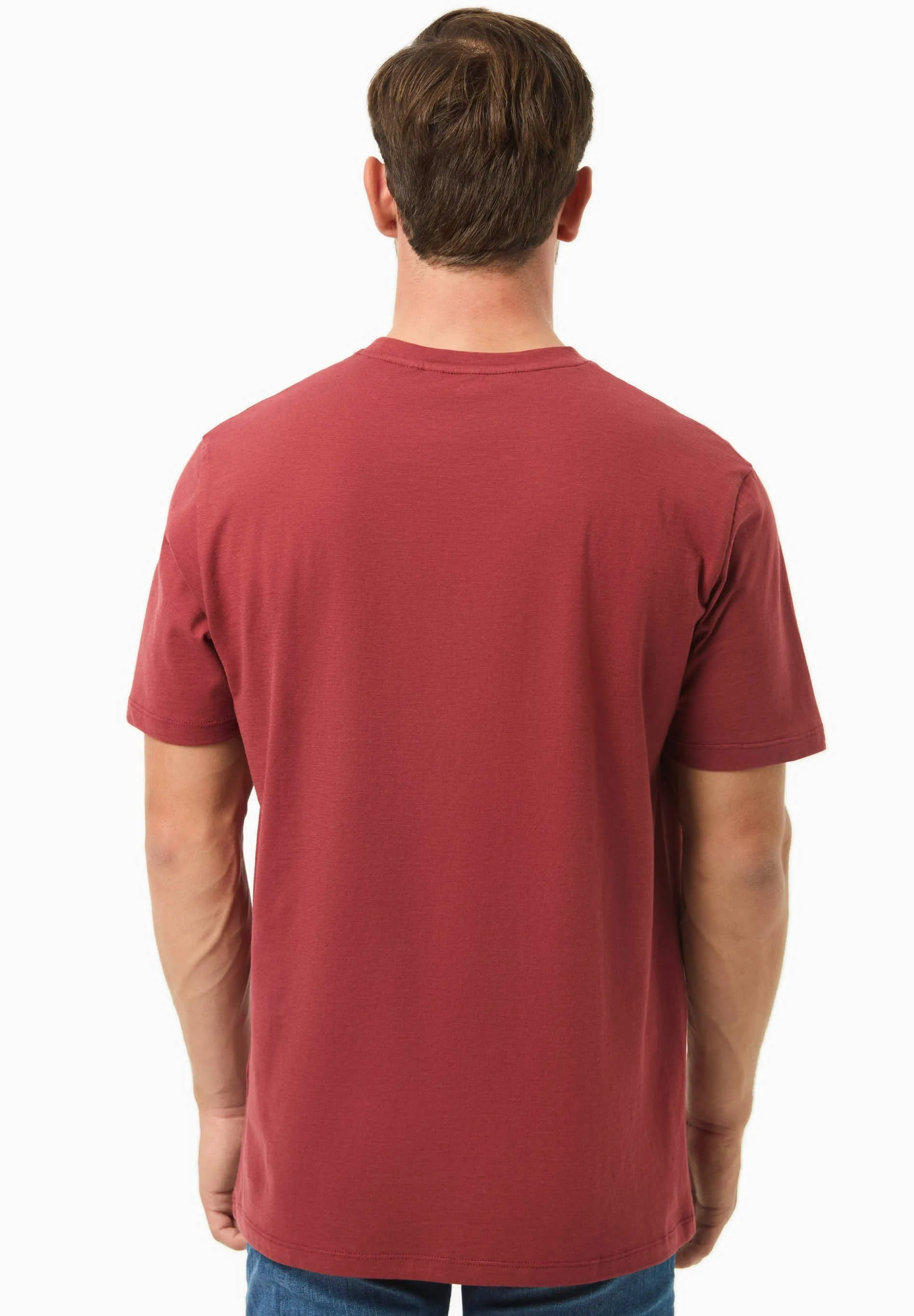 Men's Basic Round Neck T-Shirt Merlot sold by Ivalo.com product image thumbnail 4