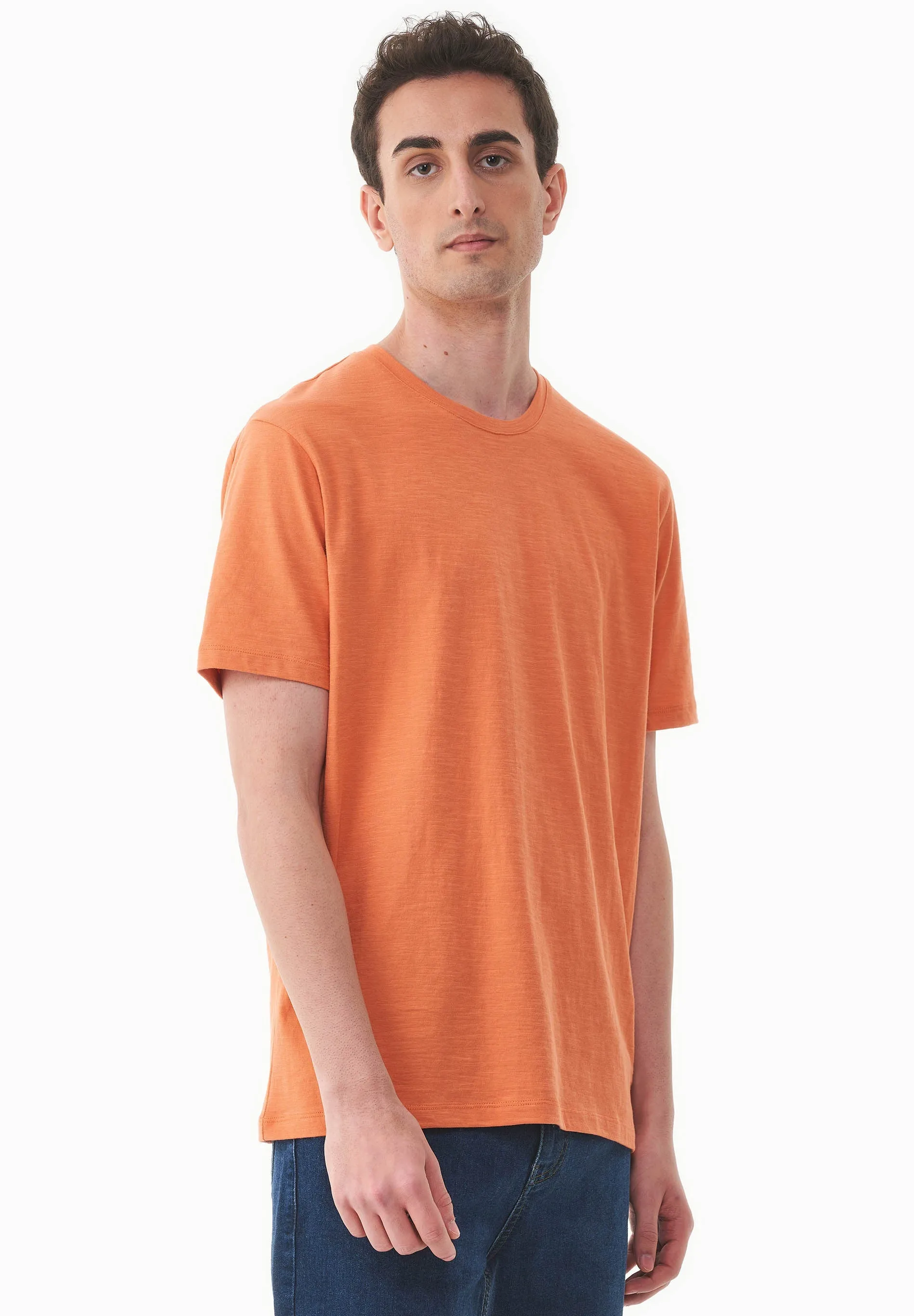 Men's Basic Round Neck T-Shirt Dusty Orange sold by Ivalo.com product image thumbnail 4