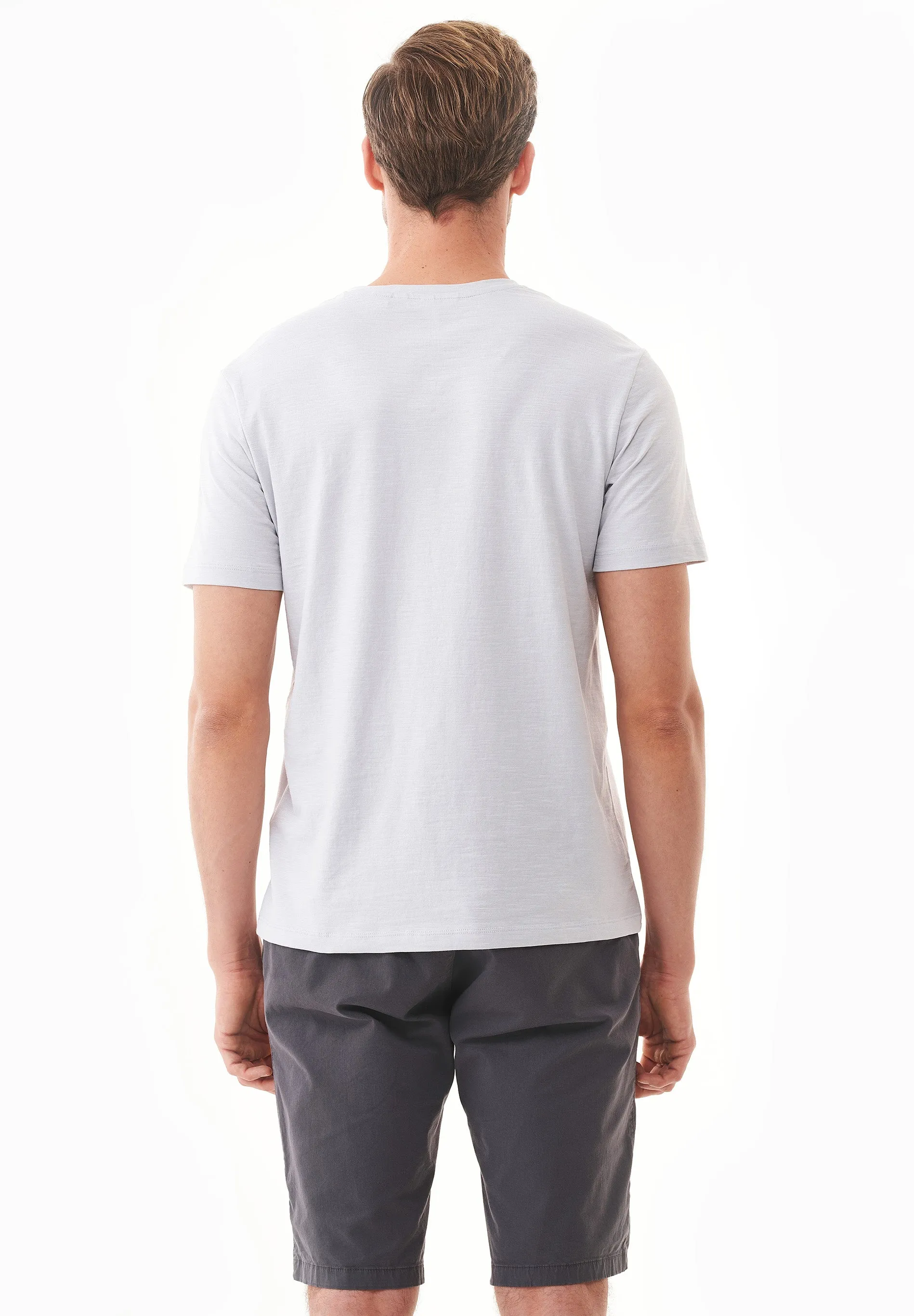 Men's Basic V-Neck T-Shirt Light Grey sold by Ivalo.com product image thumbnail 2