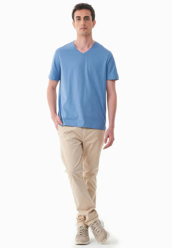 Men's Basic V-Neck T-Shirt Coronet Blue sold by Ivalo.com product image thumbnail 3