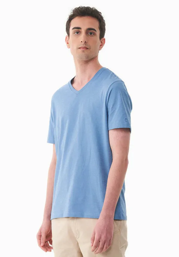 Men's Basic V-Neck T-Shirt Coronet Blue sold by Ivalo.com product image thumbnail 5