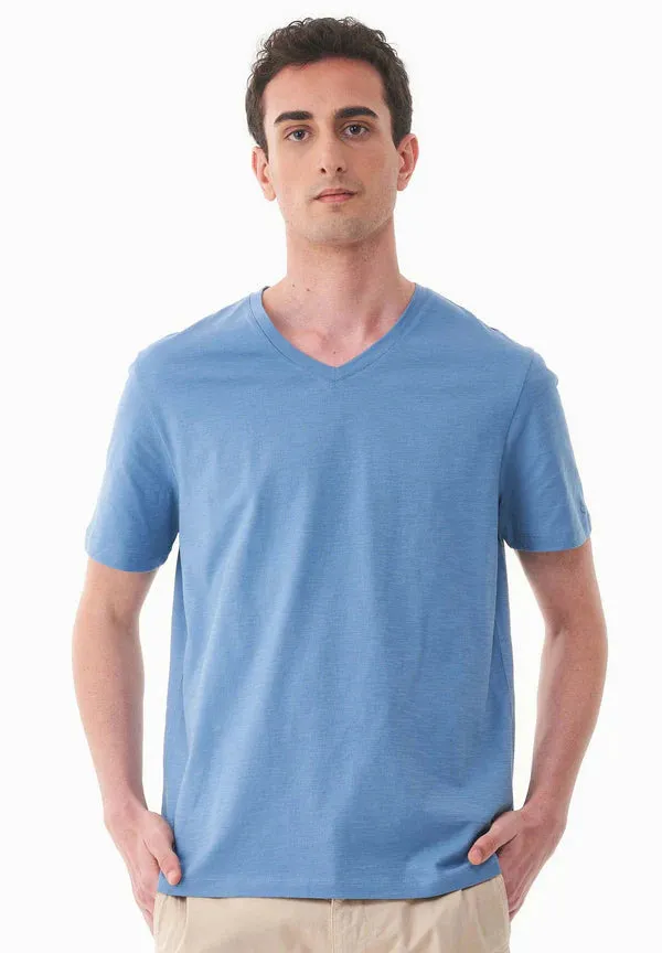Men's Basic V-Neck T-Shirt Coronet Blue sold by Ivalo.com