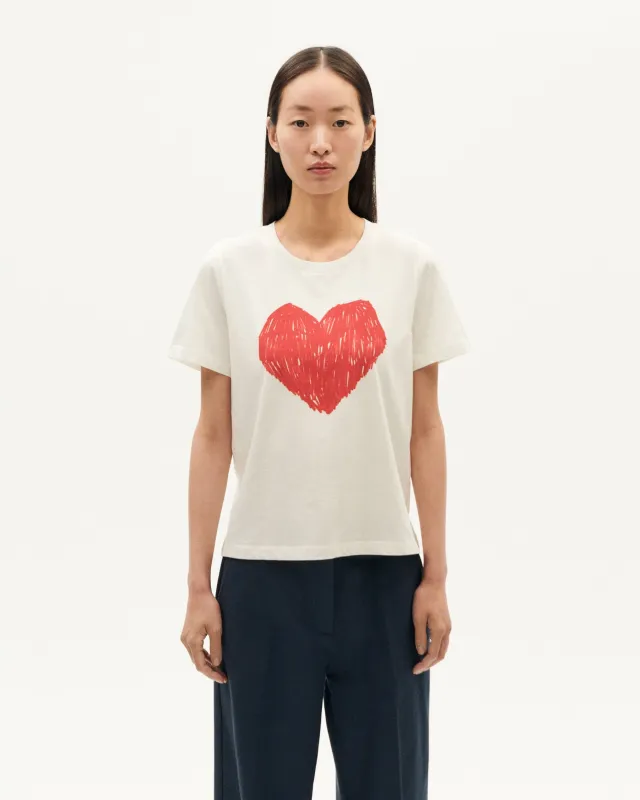 Ida T-Shirt Heart White sold by Ivalo.com