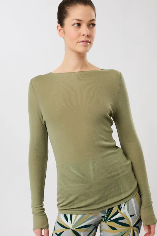 Crew Neck Wool Mix Mossy Bark sold by Ivalo.com