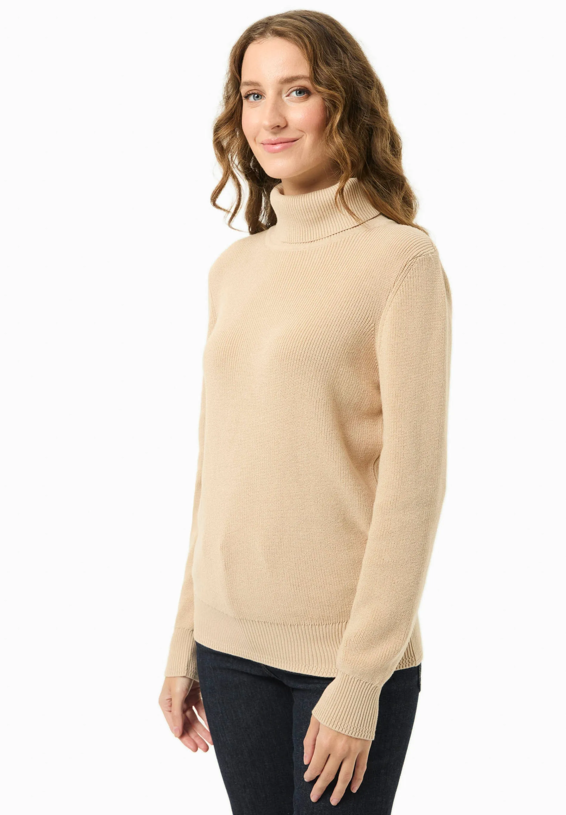 Women's Organic Cotton Turtleneck Knit Beige sold by Ivalo.com product image thumbnail 4