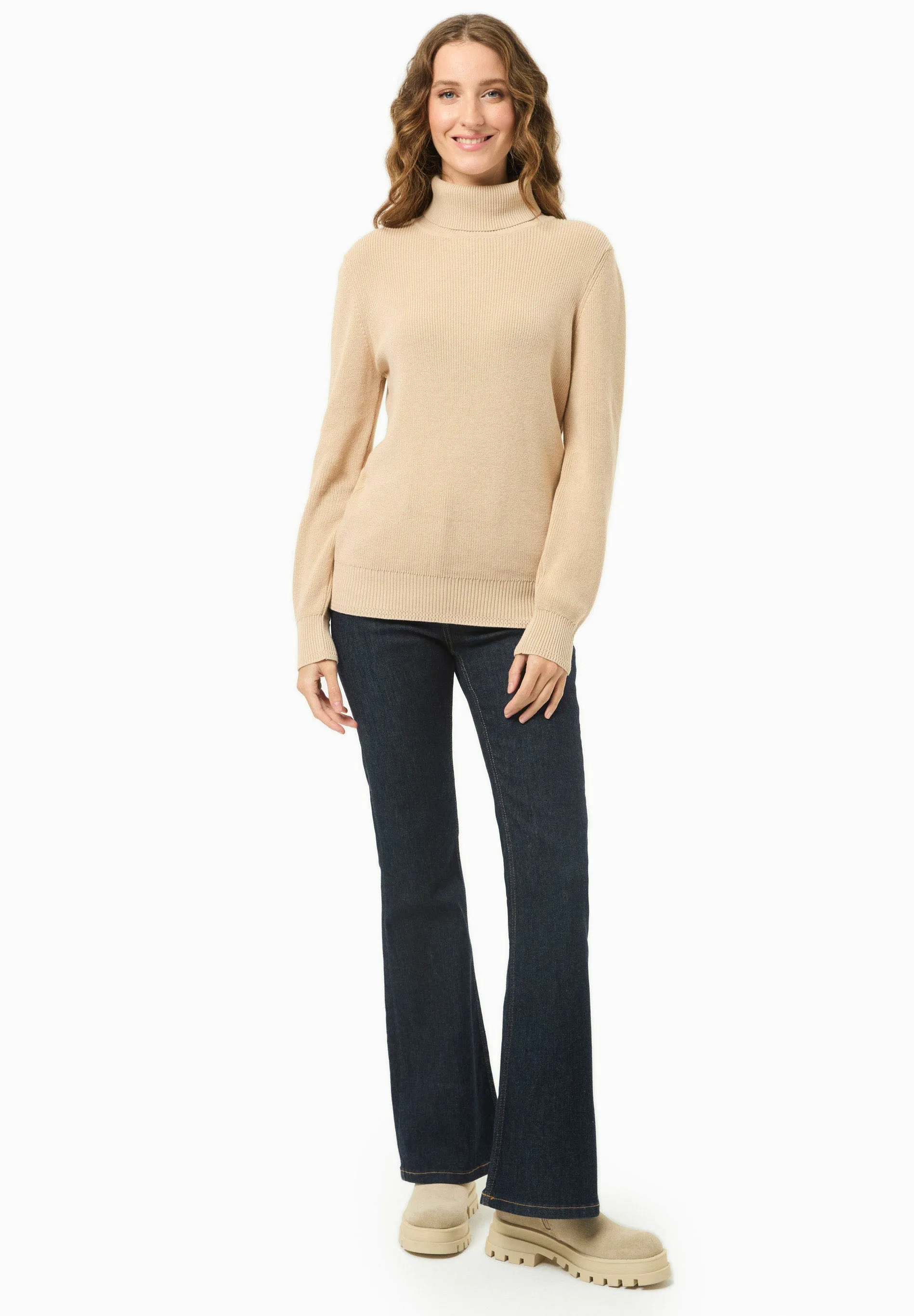 Women's Organic Cotton Turtleneck Knit Beige sold by Ivalo.com product image thumbnail 3