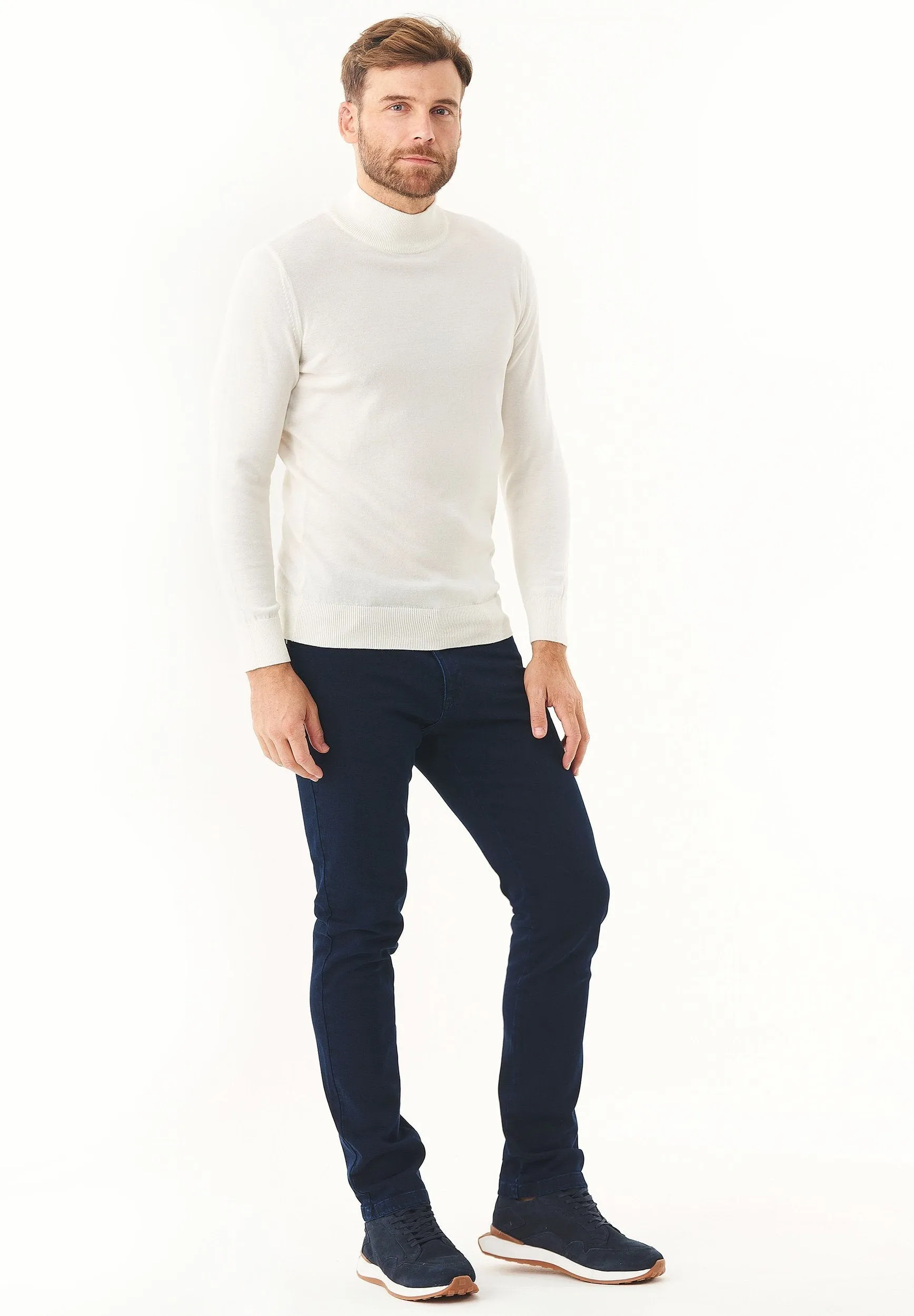Men's Organic Cotton Turtleneck Sweater Off White sold by Ivalo.com product image thumbnail 3