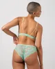 Lace Triangle Bralette Turquoise/Peach sold by Ivalo.com