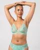 Lace Triangle Bralette Turquoise/Peach sold by Ivalo.com