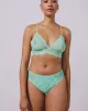 Lace Triangle Bralette Turquoise/Peach sold by Ivalo.com