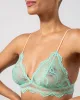Lace Triangle Bralette Turquoise/Peach sold by Ivalo.com