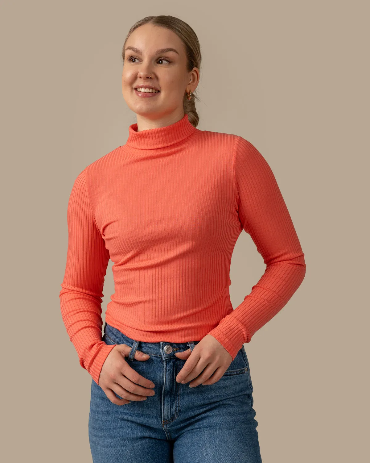 Ribbed Polo Shirt Raspberry sold by Ivalo.com