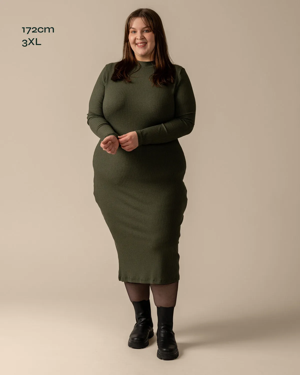 Ribbed Dress Khaki sold by Ivalo.com product image thumbnail 2