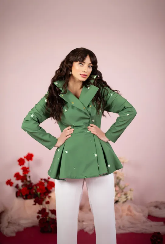 Double Breasted Rain Jacket Primrose Green sold by Ivalo.com