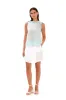 Solid Linen Skort White sold by Ivalo.com