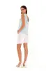 Solid Linen Skort White sold by Ivalo.com