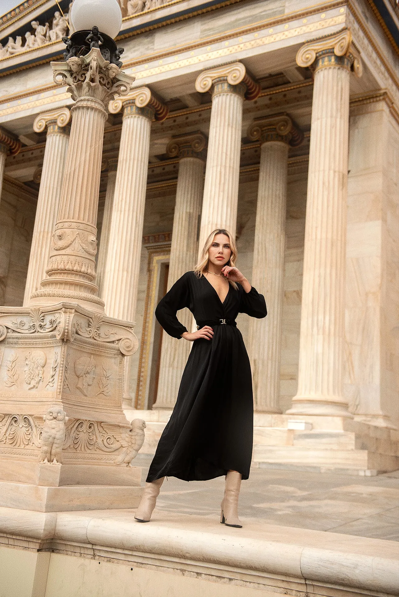 Classic Charm V-Neck Midi Dress sold by Ivalo.com product image thumbnail 3