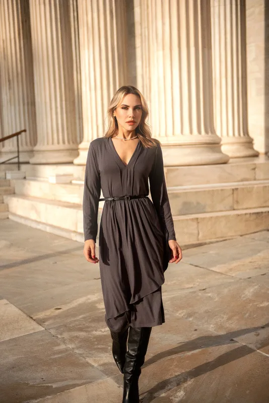Classy Midi Bamboo Dress Grey sold by Ivalo.com