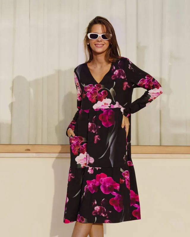 Amélie Layered Dress Black Orchid sold by Ivalo.com