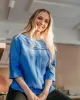 Classic Linen Blouse Marina Blue sold by Ivalo.com