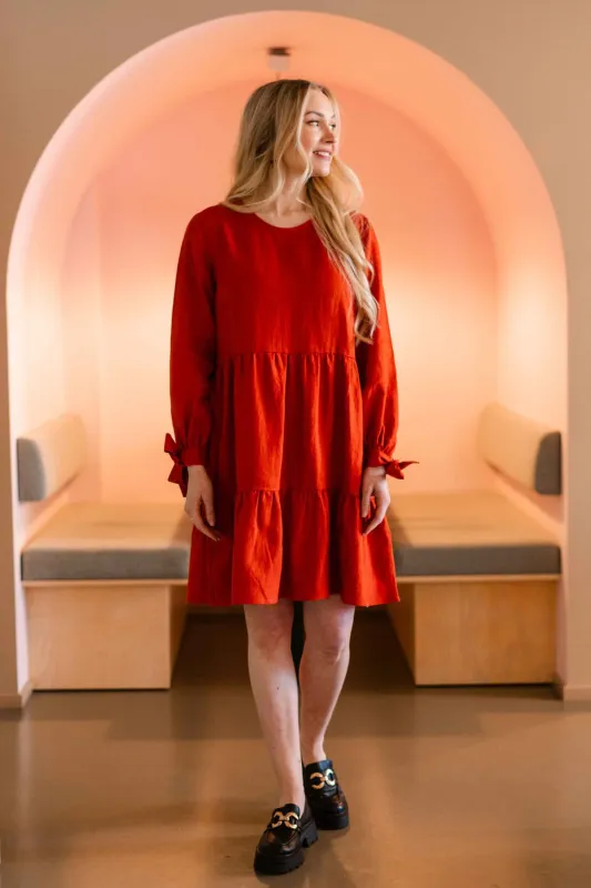 Hailey Dress Burnt Orange sold by Ivalo.com