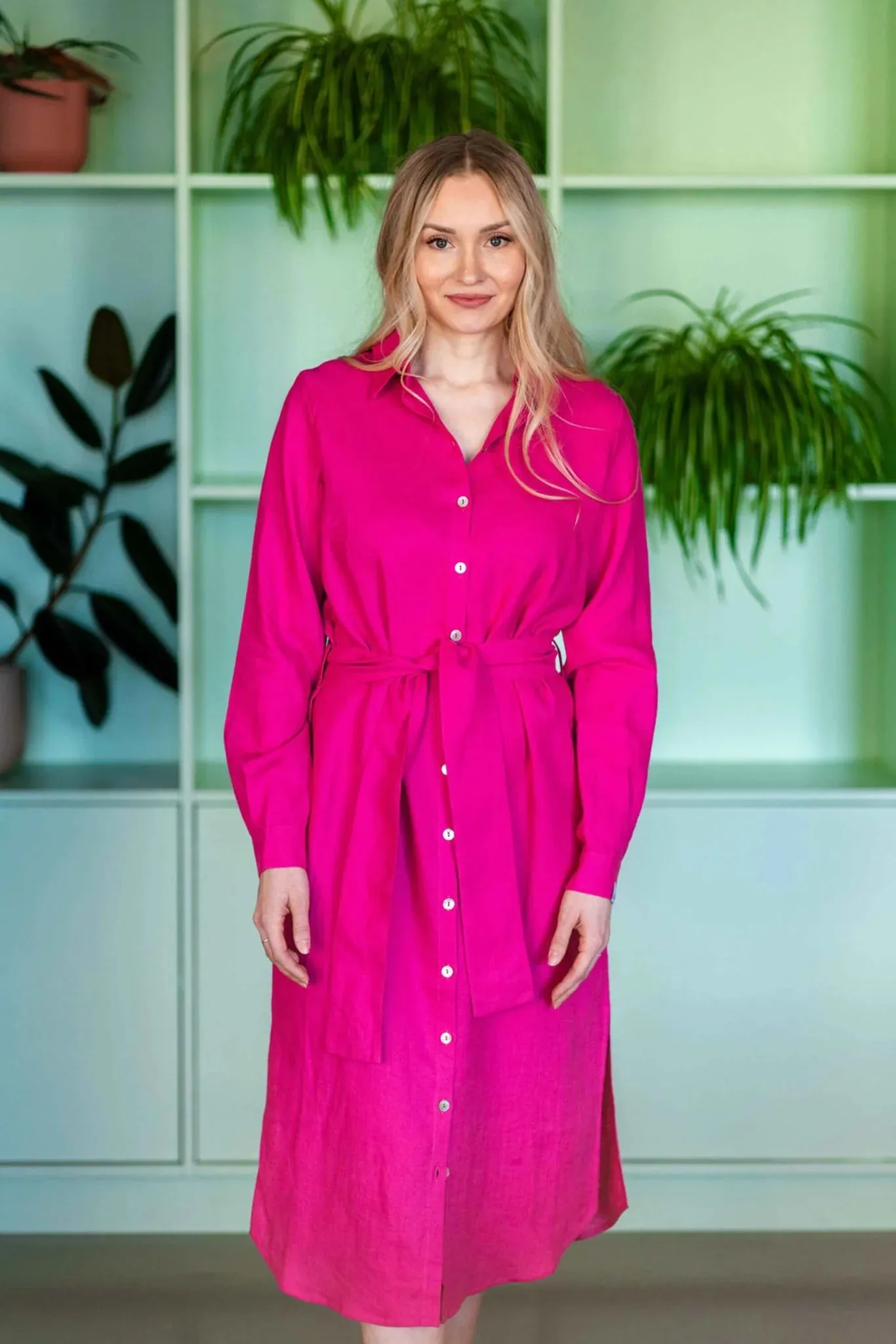 Chloe Linen Dress Candy Pink sold by Ivalo.com product image thumbnail 2