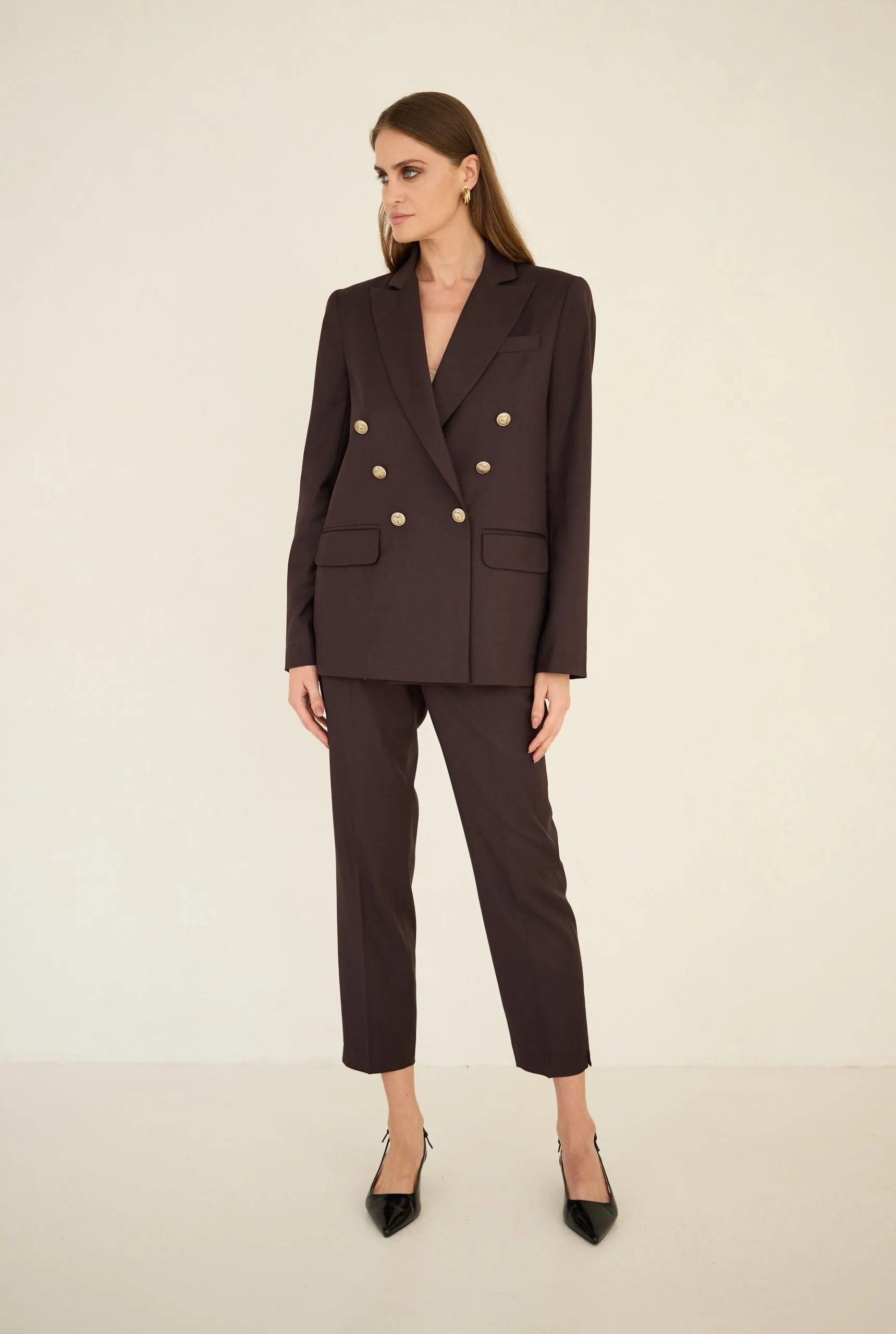 Double-breasted Jacket Chocolate sold by Ivalo.com product image thumbnail 2