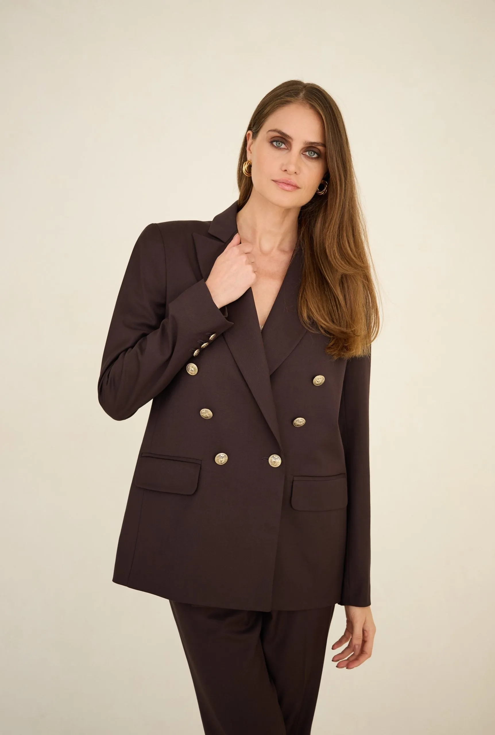 Double-breasted Jacket Chocolate sold by Ivalo.com