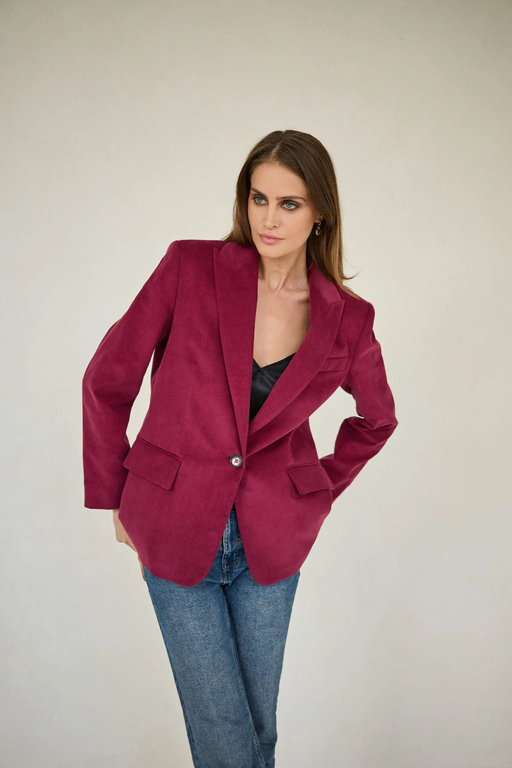 Corduroy Jacket Burgundy sold by Ivalo.com product image thumbnail 5