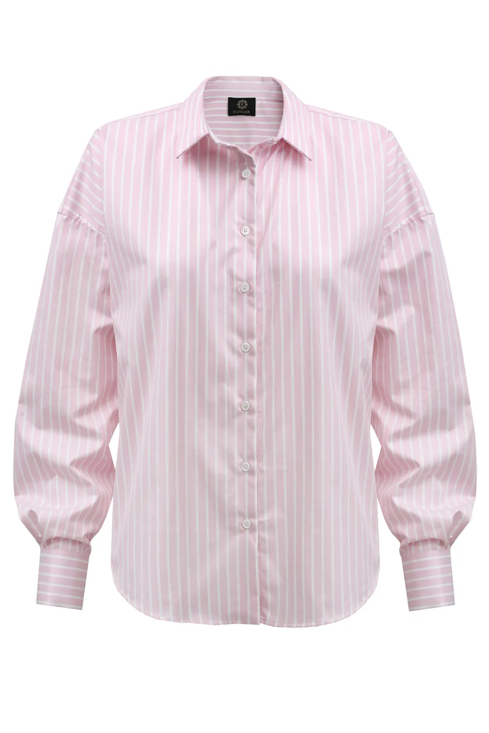Classic Oversized Shirt Pink Wide Stripes sold by Ivalo.com product image thumbnail 2