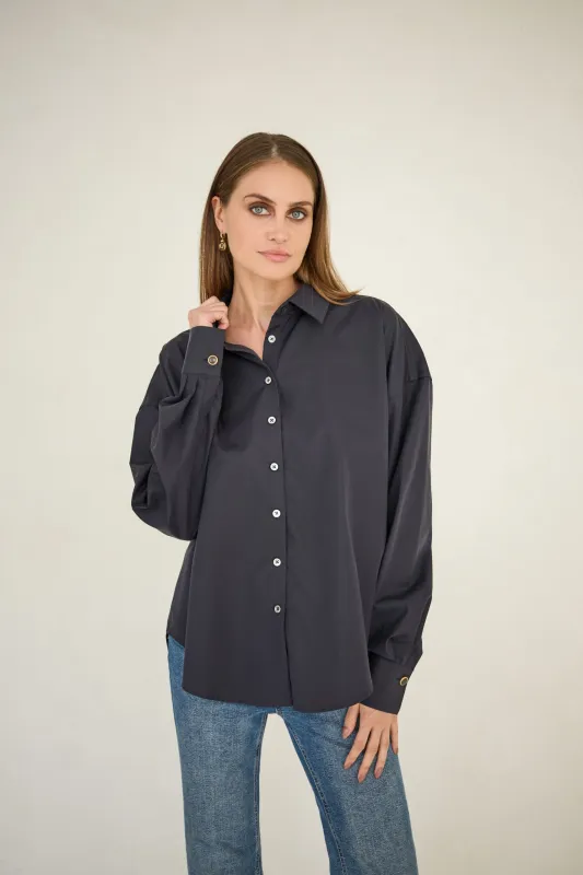 Classic Oversized Shirt Black sold by Ivalo.com
