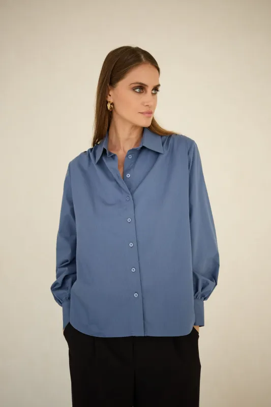 Noel Button-up Shirt Blue sold by Ivalo.com
