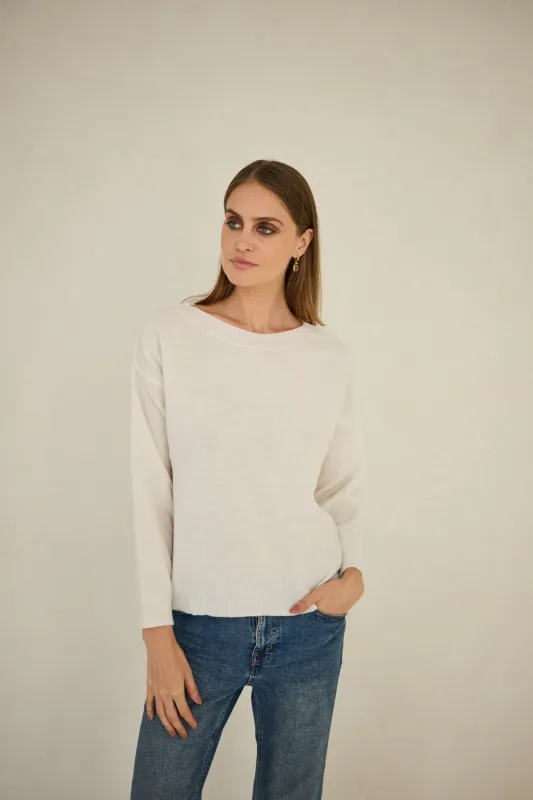 Cashmere Sweater Juliette Ecru sold by Ivalo.com