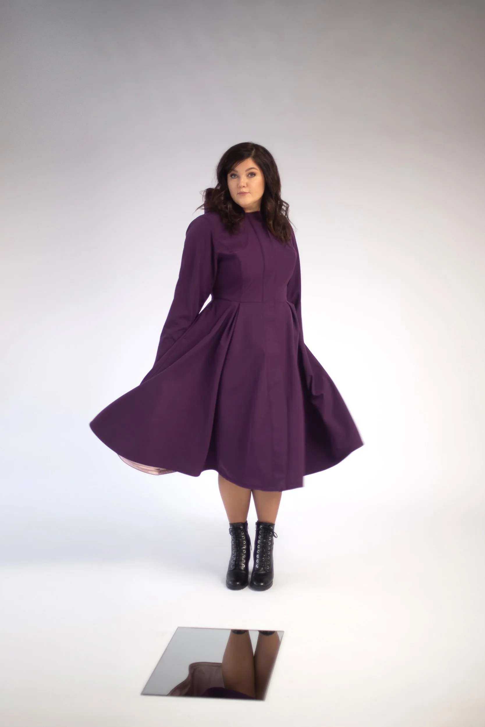 Fit and Flare Raincoat with Pleated Hem Ruby Purple sold by Ivalo.com product image thumbnail 5