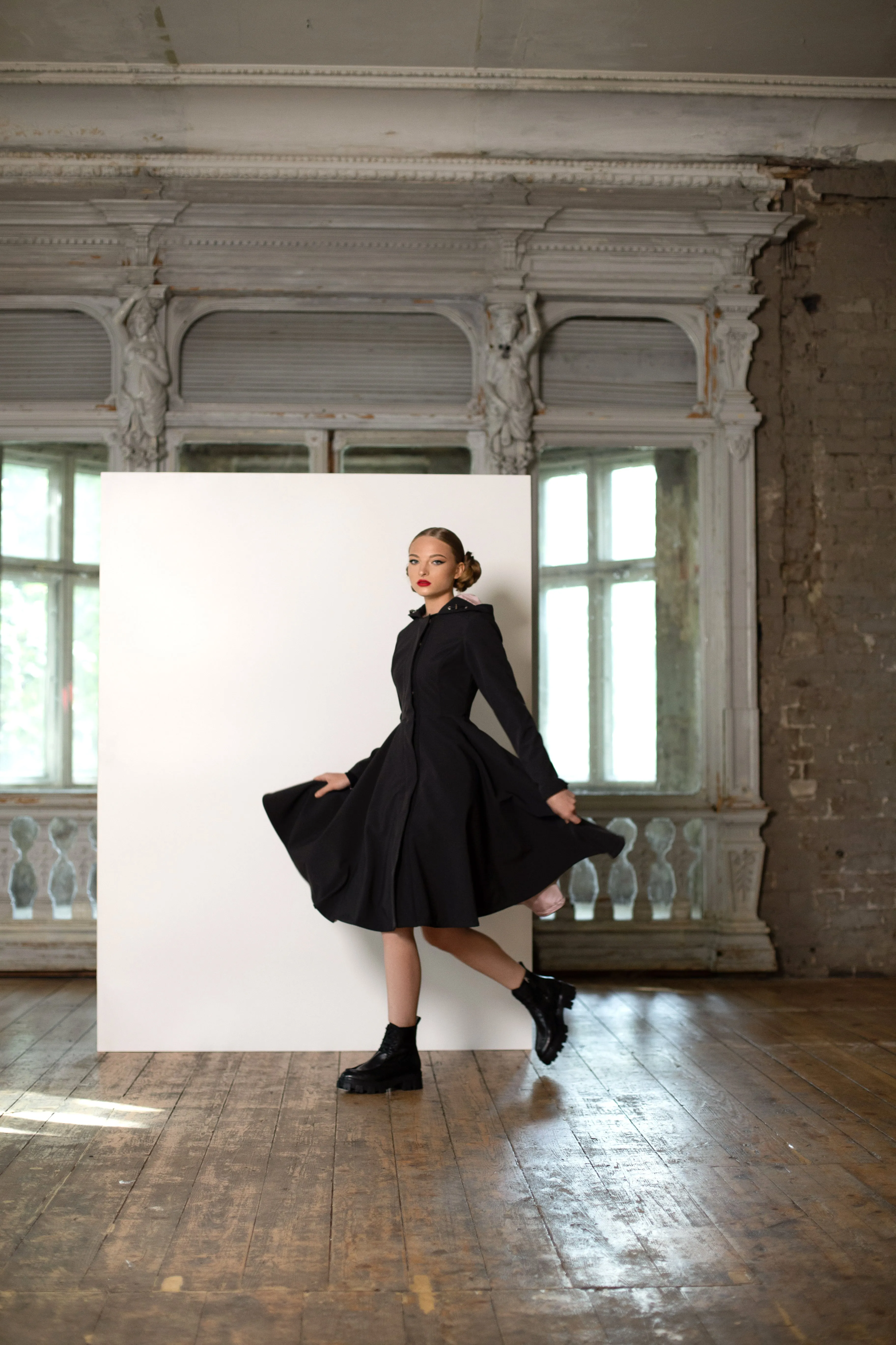 Fit and Flare Raincoat with Full Circle Hem Midnight Black sold by Ivalo.com product image thumbnail 5