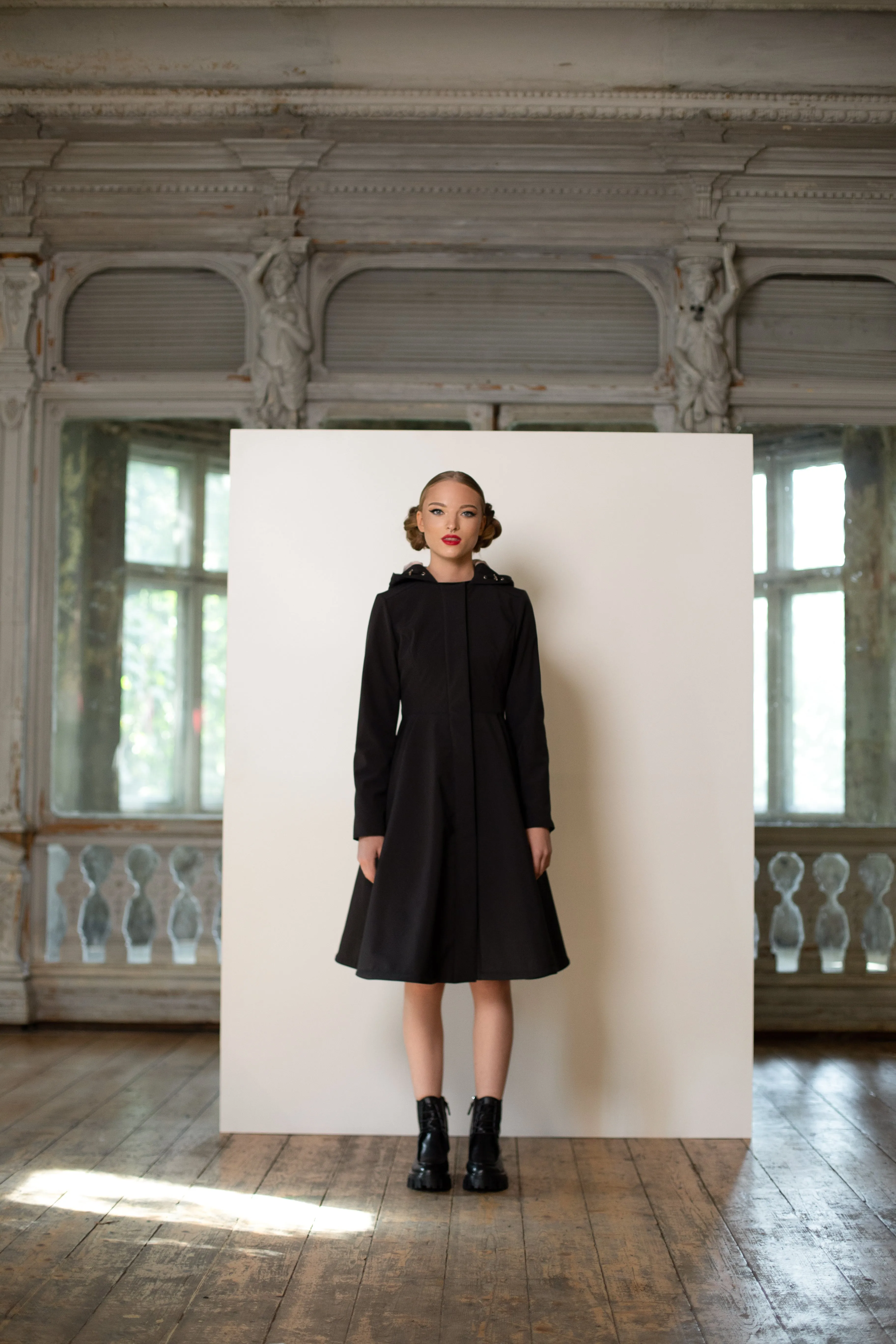 Fit and Flare Raincoat with Full Circle Hem Midnight Black sold by Ivalo.com product image thumbnail 2