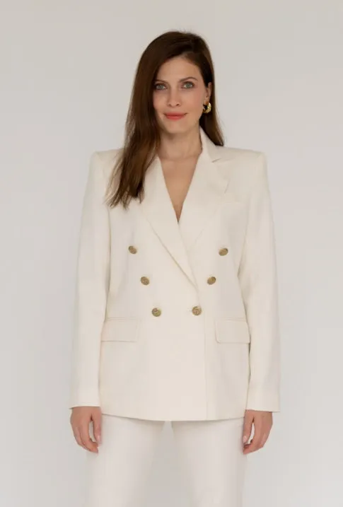 Double-breasted Blazer White sold by Ivalo.com