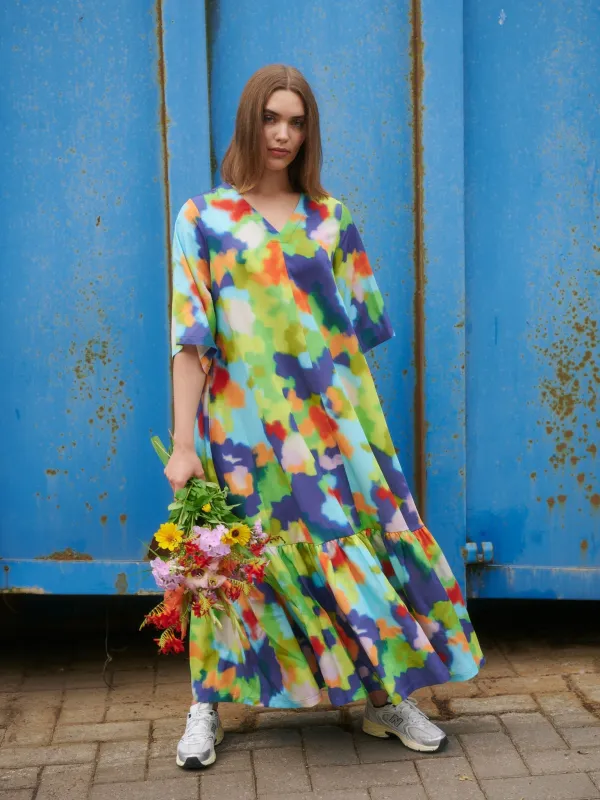 V-Neck Tencel Maxi Dress Flowerfield sold by Ivalo.com
